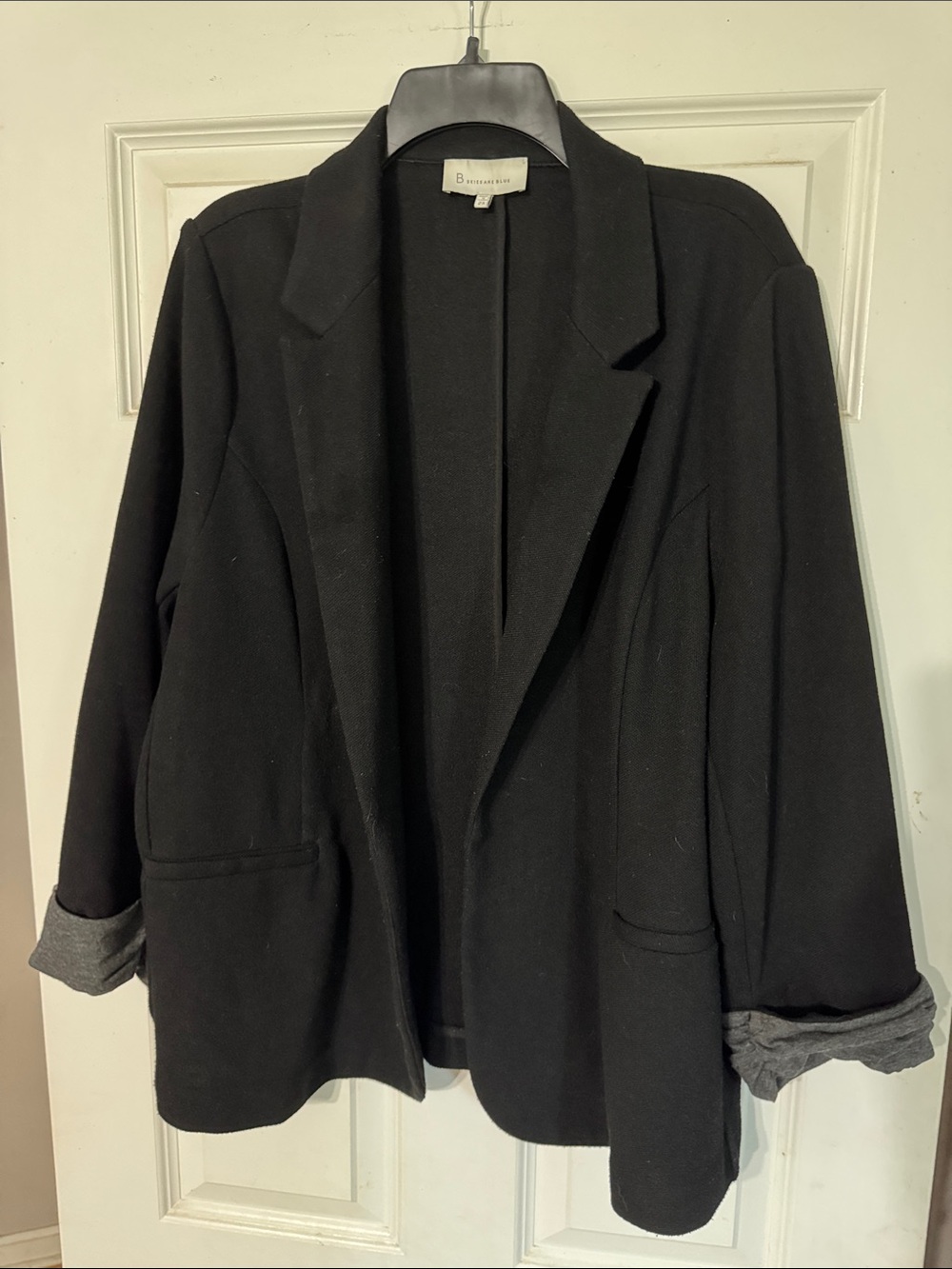 Skies Are Blue Black Open-Front Women’s Blazer